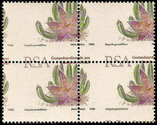 5th Definitive Standard Postage Printed on Gum Side Block of 4