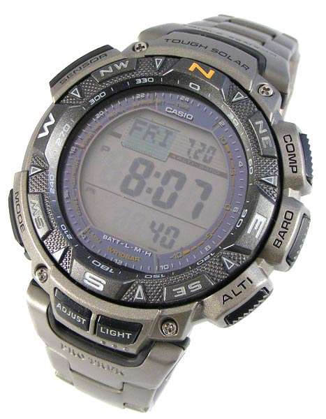 CASIO PROTREK Titanium PRG240T 3 Sensor Solar - Compass, Barometer, Altimeter, Thermometer!