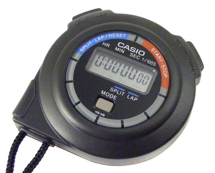 CASIO 1/100 Sec 10 Hour Stopwatch with elapsed, split, final time