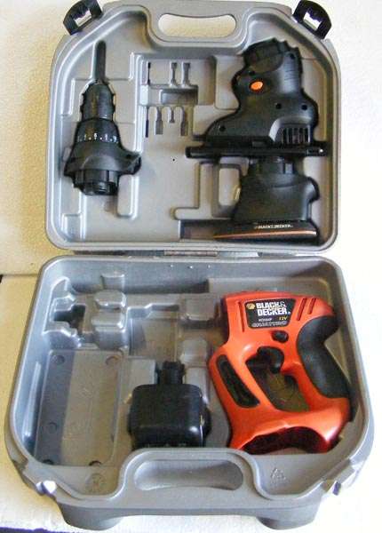 Black & Decker Quattro 12v interchangeable drill,jigsaw,sander.