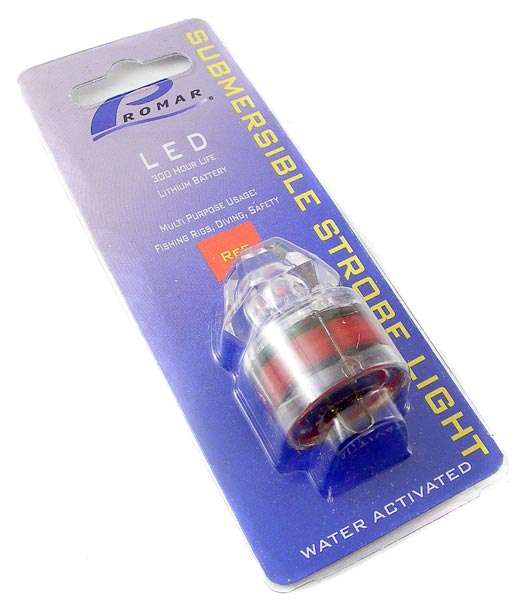 Promar Deep Drop 1000 meter Submersible LED Strobe Light Red! Water activated!