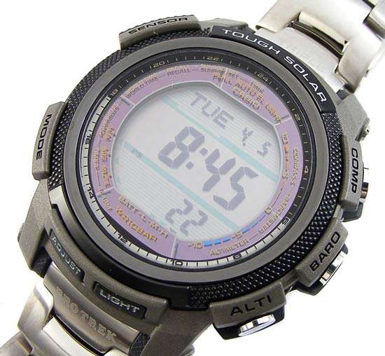 2010 CASIO PROTREK Titanium  PRG200T 3 Sensor Solar!