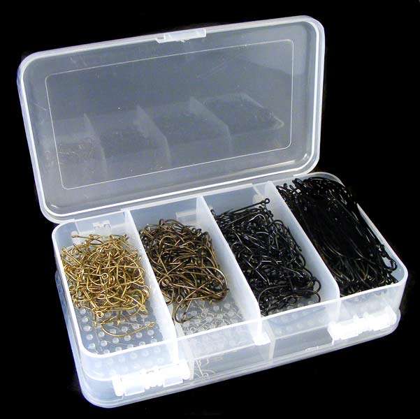EXCLUSIVE selection 1000 MUSTAD HOOKS in Doublesided! Box