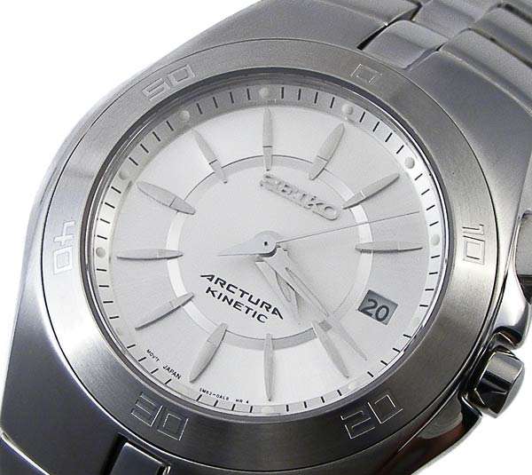 White Hot SEIKO ARCTURA KINETIC SAPPHIRE Glass Power Indicator Watch