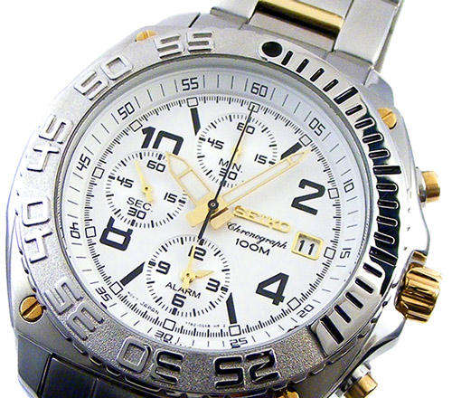 SEIKO TT Alarm DualTime 100m Sporty Chronograph