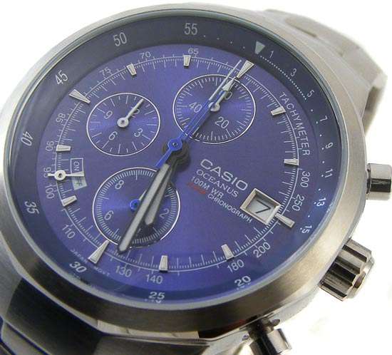 RARE CASIO OCEANUS 100M Screwlock Crown Tachy Alarm Chronograph!