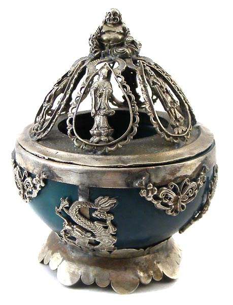 Vintage Tibetan Jade Buddha Insence burner!