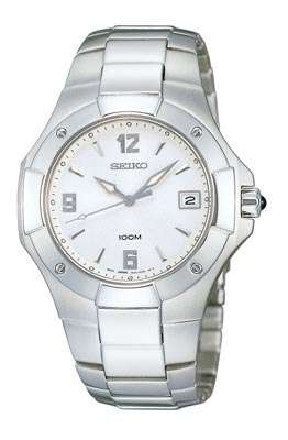 SEIKO Coutura Sapphire Crystal SilverTone Quartz!