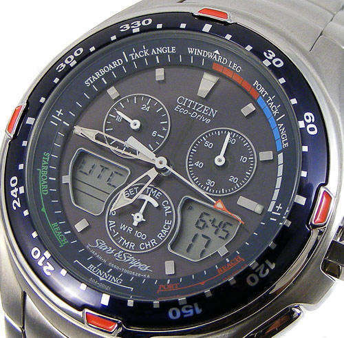 Citizen Stars&Stripes SailHawk EcoDrive WT Yacht Racer Chrono! 4 Year Power Reserve!