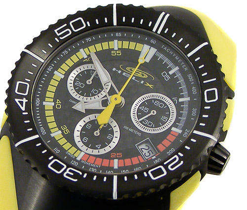 HELIX LINK Swiss Sapphire 100m Aqua Sports Tachymeter Chronograph!