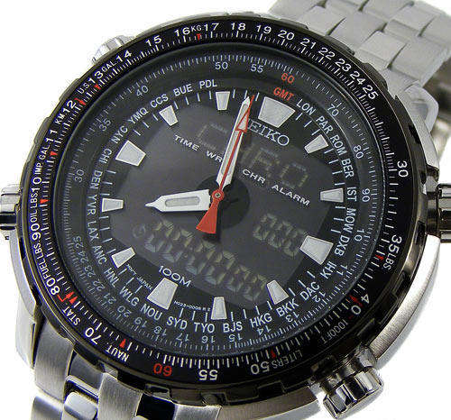 Men s Watches SEIKO Aviator Anadigi WorldTime Sliderule Alarm Flight Chrono was sold for 2 999.00 on 10 Jun at 00 44 by Fat dog trading in Mossel Bay ID 22462137