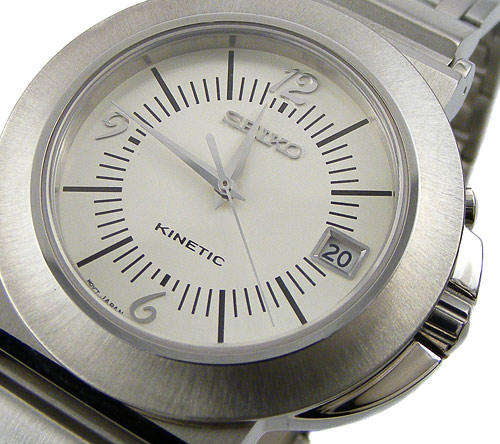 Rare SEIKO KINETIC SAPPHIRE Glass Power Reserve Indicator Watch