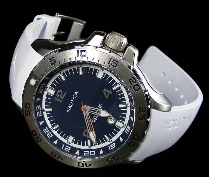 Nautica 100m Diver Style S/S rubber Quartz