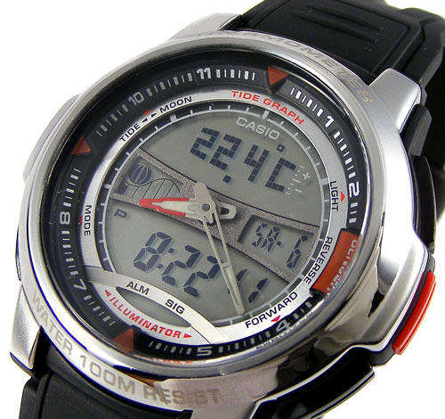 CASIO FORESTER THERMOMETER Tide/Moon Active Dial WorldTime Alarm Chronograph
