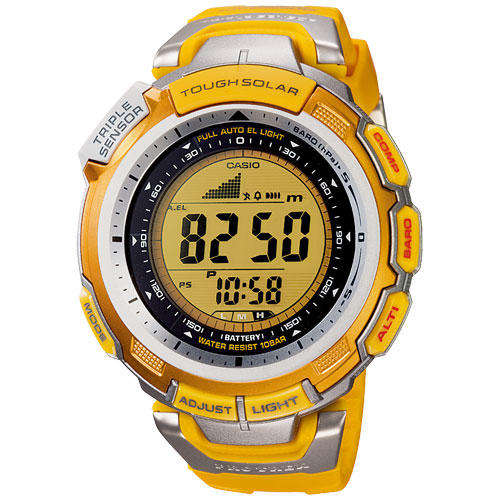 Compass, Altimeter, Barometer, Thermometer! CASIO PROTREK 3 Sensor Solar Ultimate Adventure Tool!