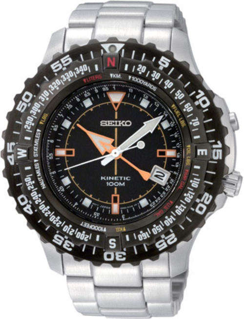 SEIKO Aviators KINETIC Flightmaster Dual Pilot Slide Rule