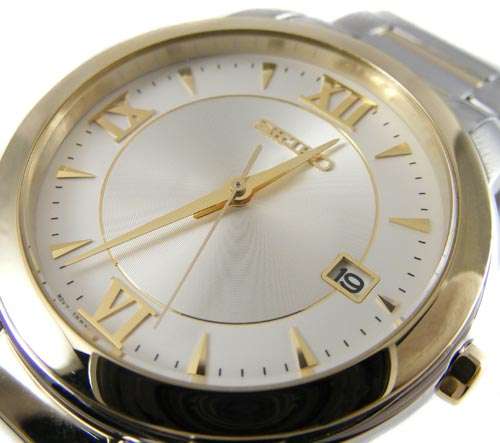 SEIKO Gents TwoToned Roman Dial Quartz Dress Watch!