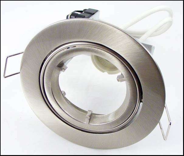Set of 9 New in the box Aluminium Swivel Satin Chrome DOWNLIGHTERS