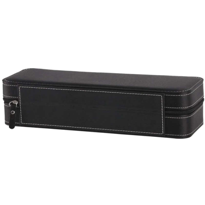 Watch/ Jewellery Storage, Organizer - Black Leatherette Case - 6 Slots