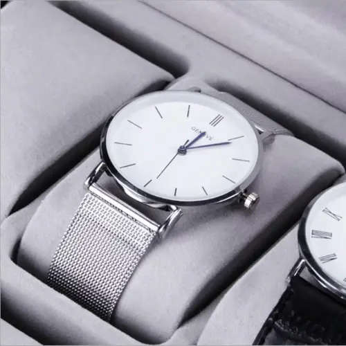 Watch/ Jewellery Storage, Organizer - Black Leatherette Case - 12 Slots