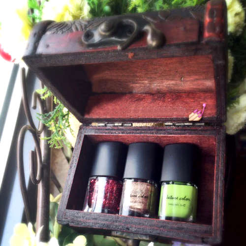 3Pcs Vintage Style Treasure Chest, Wooden Jewellery Box, Storage Gift Case, Quality - (S,M,L)