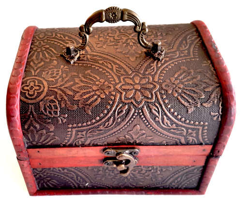 3Pcs Vintage Style Treasure Chest, Wooden Jewellery Box, Storage Gift Case, Quality - (S,M,L)