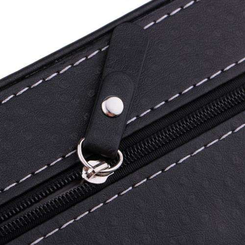 Watch/ Jewellery Storage, Organizer - Black Leatherette Case - 6 Slots