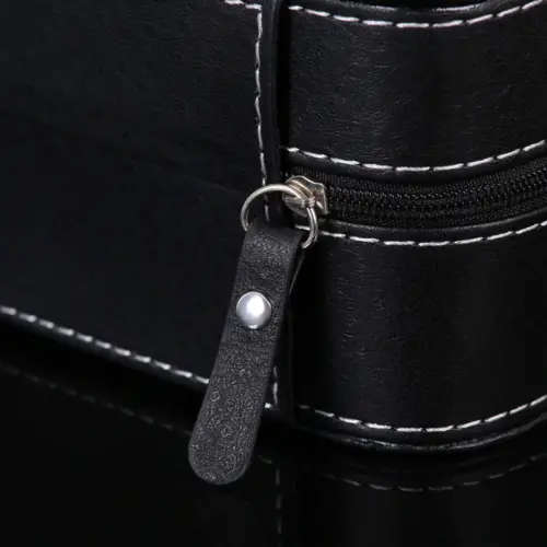 Watch/ Jewellery Storage, Organizer - Black Leatherette Case - 6 Slots