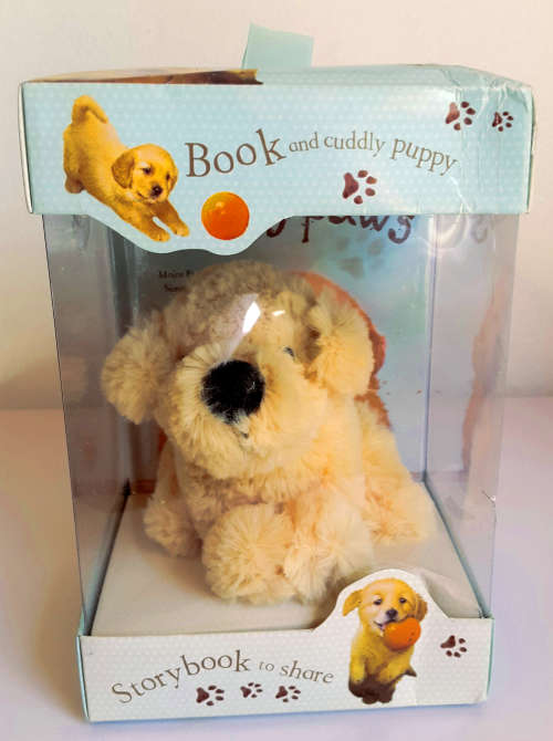 Muddy Paws Book and Cuddly Puppy - Brand New