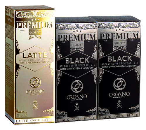 Huge Saving!!! - Organo Gourmet 2 X Black and 1 X Latte Coffee Combo  - Special Deal!!!