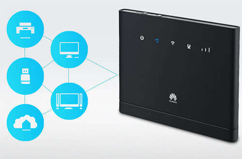 Huawei Wifi LTE B315 Router 4G (Black - Takes Sim Card and Open to any Network)