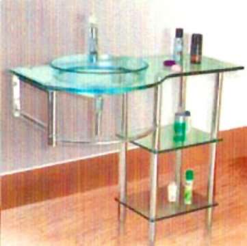 BARGAIN!!! MODERN GLASS BATHROOM BASIN & COUNTER - NEW