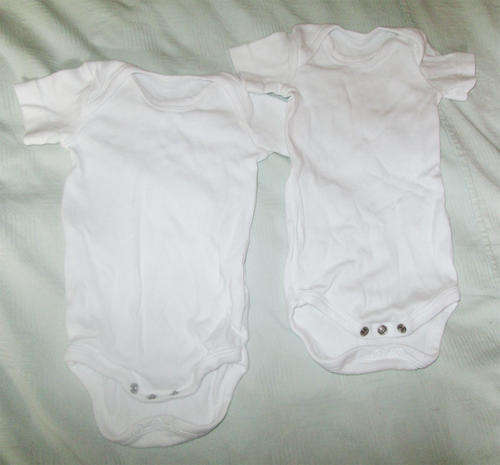 Pair of White Woolies Baby Grows - 3-6 Months