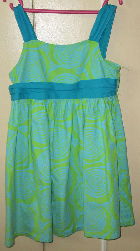 QTEE Green & Teal Summer Dress - 5-6Years