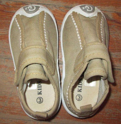 Khaki Trainers - Size 3 (Baby)