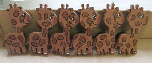 Set of 6 - Hand Painted - Giraffe Drawer Knobs