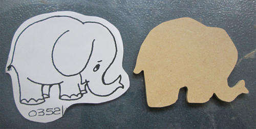 The Velvet Attic - Wood blank cutout  - Elephant