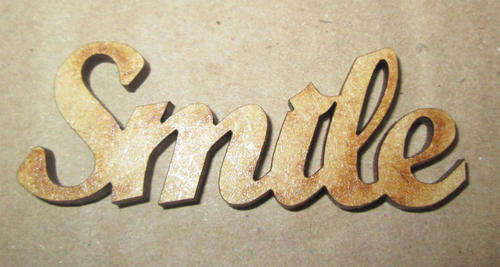Wood blank laser cutout  - Smile