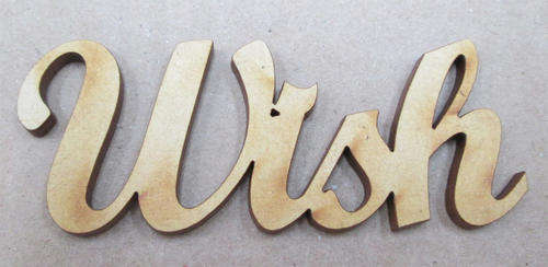 The Velvet Attic - Wood blank laser cutout  - Wish