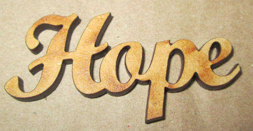 The Velvet Attic - Wood blank laser cutout  - Hope