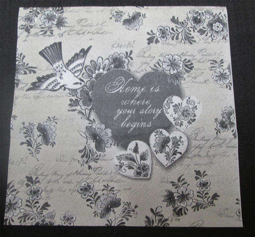 The Velvet Attic - Beautiful Imported Paper Napkin / Serviette - Home is where your story begins