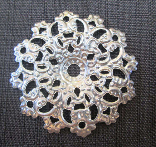 The Velvet Attic - Metal Filigree Embellishment  - Round