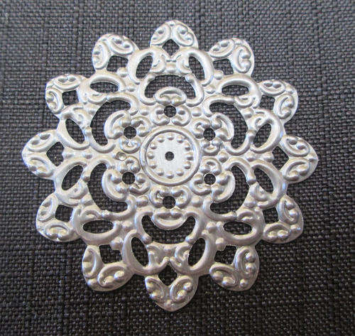The Velvet Attic - Metal Filigree Embellishment  - Round