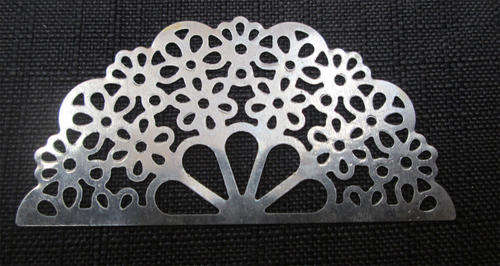 The Velvet Attic - Metal Filigree Embellishment  - Fan