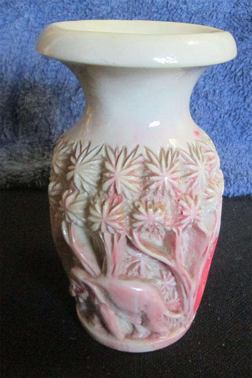 Resin Moulded Elephant Vase
