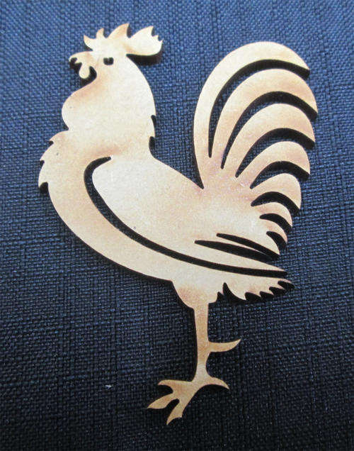 The Velvet Attic - Wood blank laser cutout  - Rooster (Small)