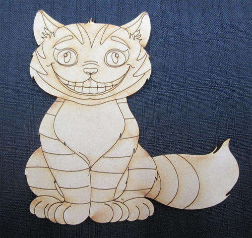 The Velvet Attic - Wood blank laser cutout  - Cheshire Cat