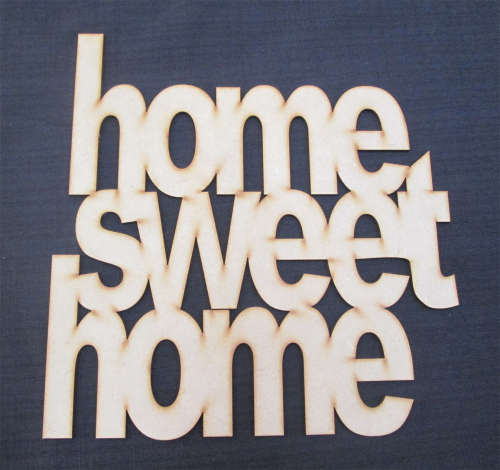 The Velvet Attic - Wood blank laser cutout  - Home Sweet Home (Large)