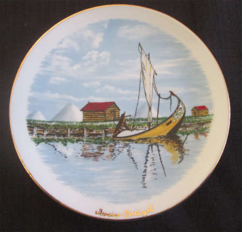 Portuguese Sailboat Plate with Lustre