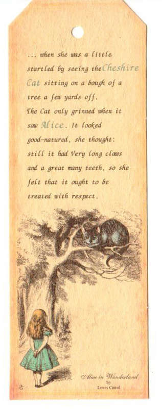 The Velvet Attic - Vintage Card Tags - Alice In Wonderland - 4.8cm x 14.2cm
